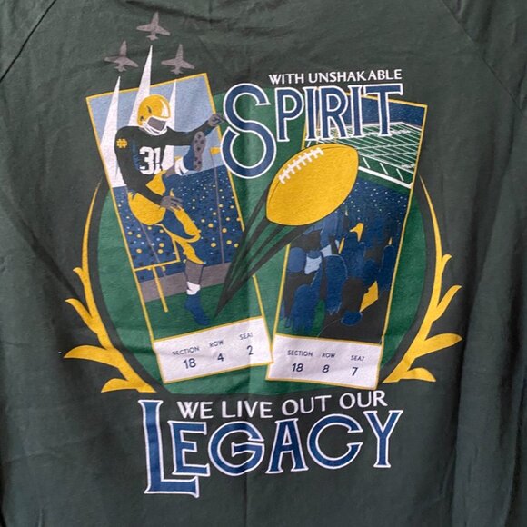 University of Notre Dame The Shirt Project 2020 Women's V-Neck Tee Shirt, Large - Picture 2 of 2